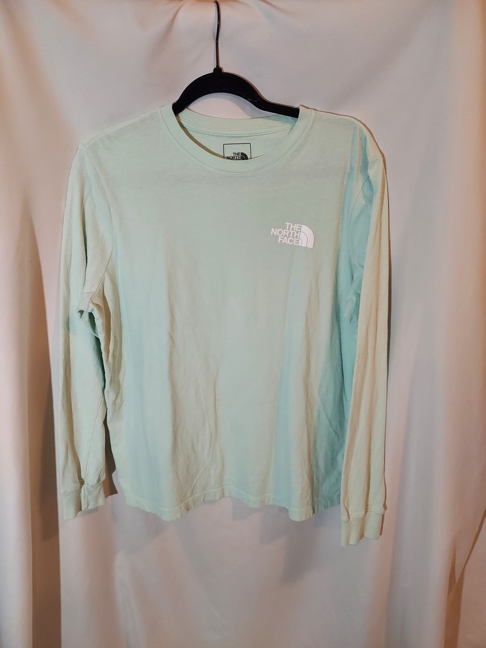 The North Face Mint Green Long Sleeve Graphic Tee Crewneck Large